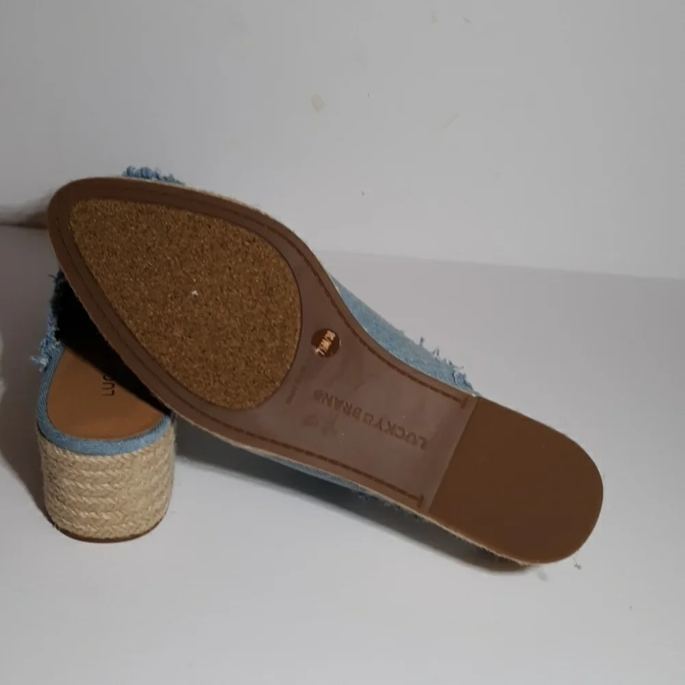 Lucky Brand denim wedges 7.5 dress business